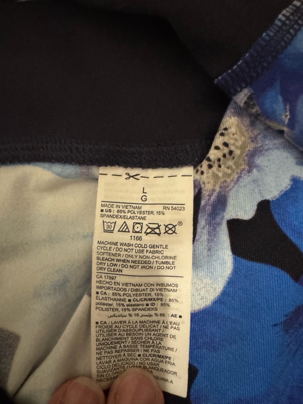 Old Navy Blue Floral Active Leggings And Matching Sports Bar - Picture 4 of 6
